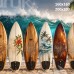 Tło fotograficzne „Deski surfingowe na plaży z falą oceanu” | 4050